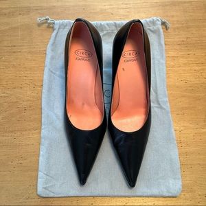 Circa Joan & David Black Leather Pumps